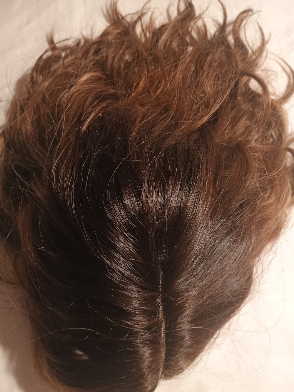 Amazon Brown Women's Hair Topper with Natural Part
